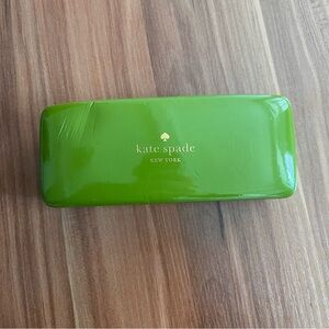 kate spade Green Hard Eyewear Case with Gold Logo